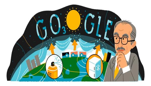涂鸦纪念诺贝尔奖得主、科学家马里奥·莫利纳诞辰80周年